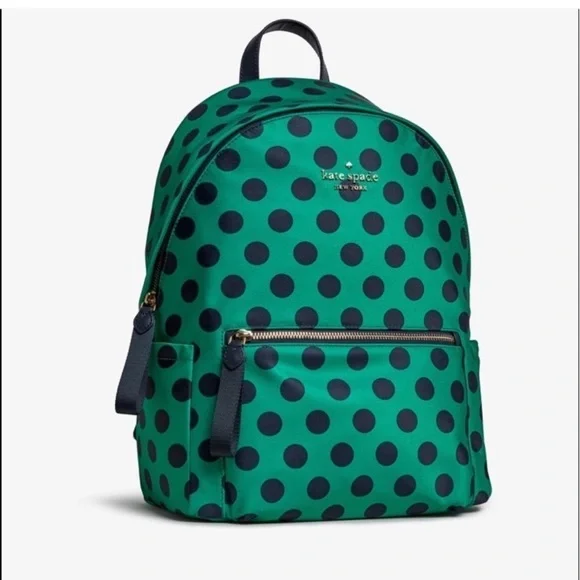 kate spade | Bags | Kate Spade Vguc Greenblack Polka Dot  display picture 2